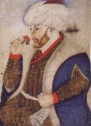 Naqqash Sinan Bey Portrait of the Ottoman sultan Mehmed the Conqueror Sweden oil painting artist